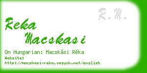 reka macskasi business card